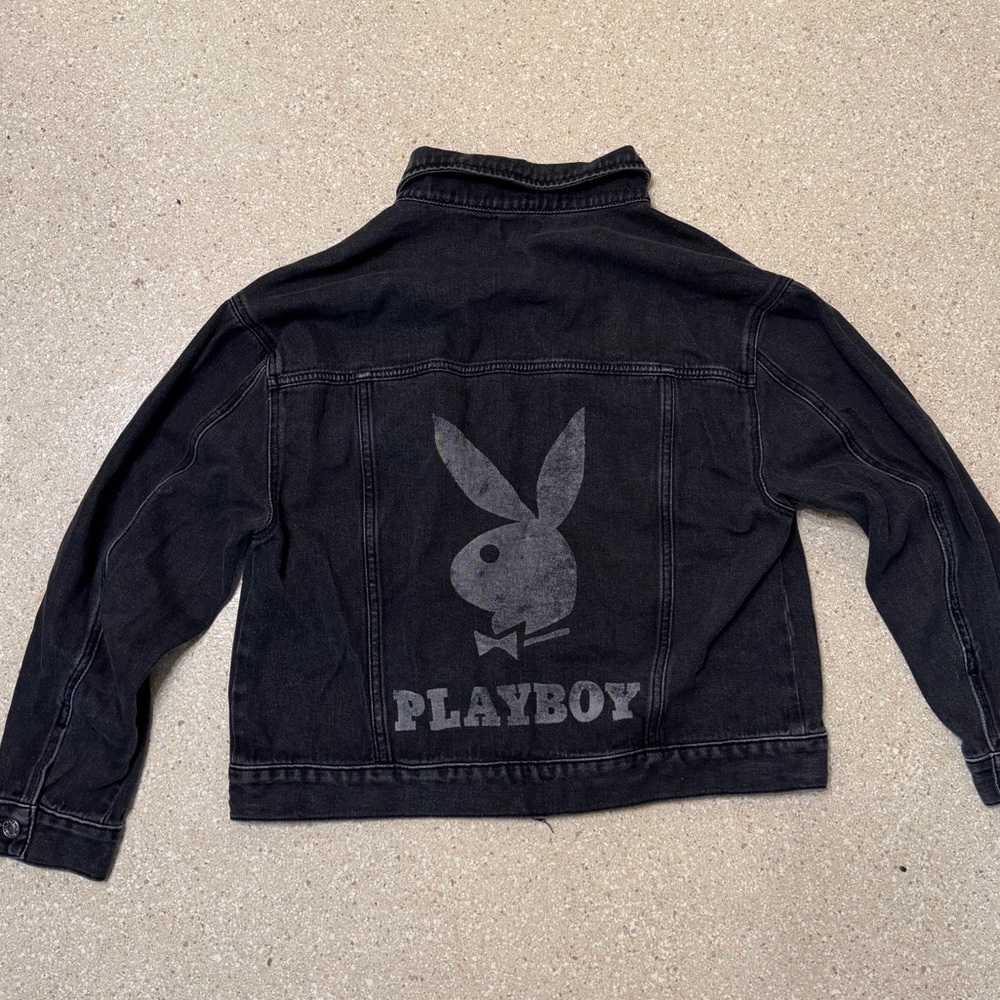 Playboy Boxy Black Denim Jacket